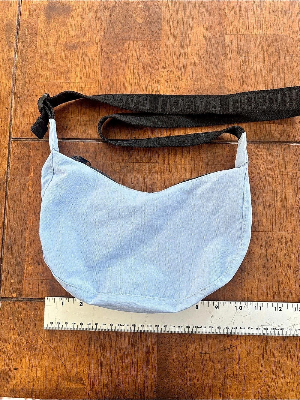 Baggu Small Nylon Crescent Bag Crossbody Blue